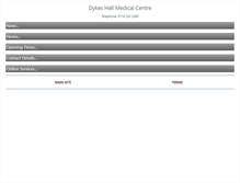 Tablet Screenshot of dykes-hall.co.uk